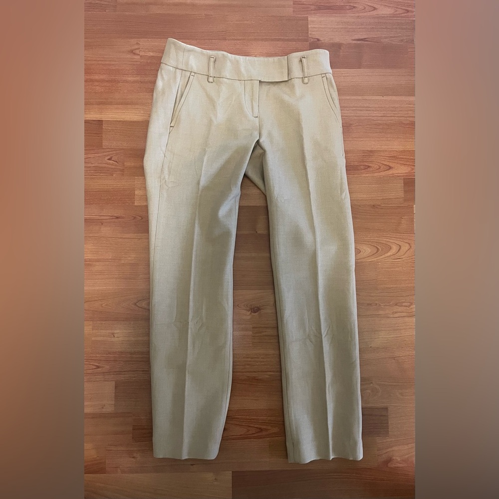 LOFT Beige Straight-Leg Dress Trousers